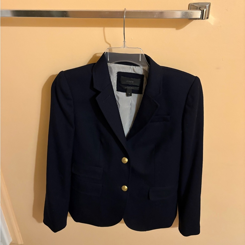 LAST CHANCE | J. Crew Navy Schoolboy Wool Two-Button Blazer - Picture 2 of 6